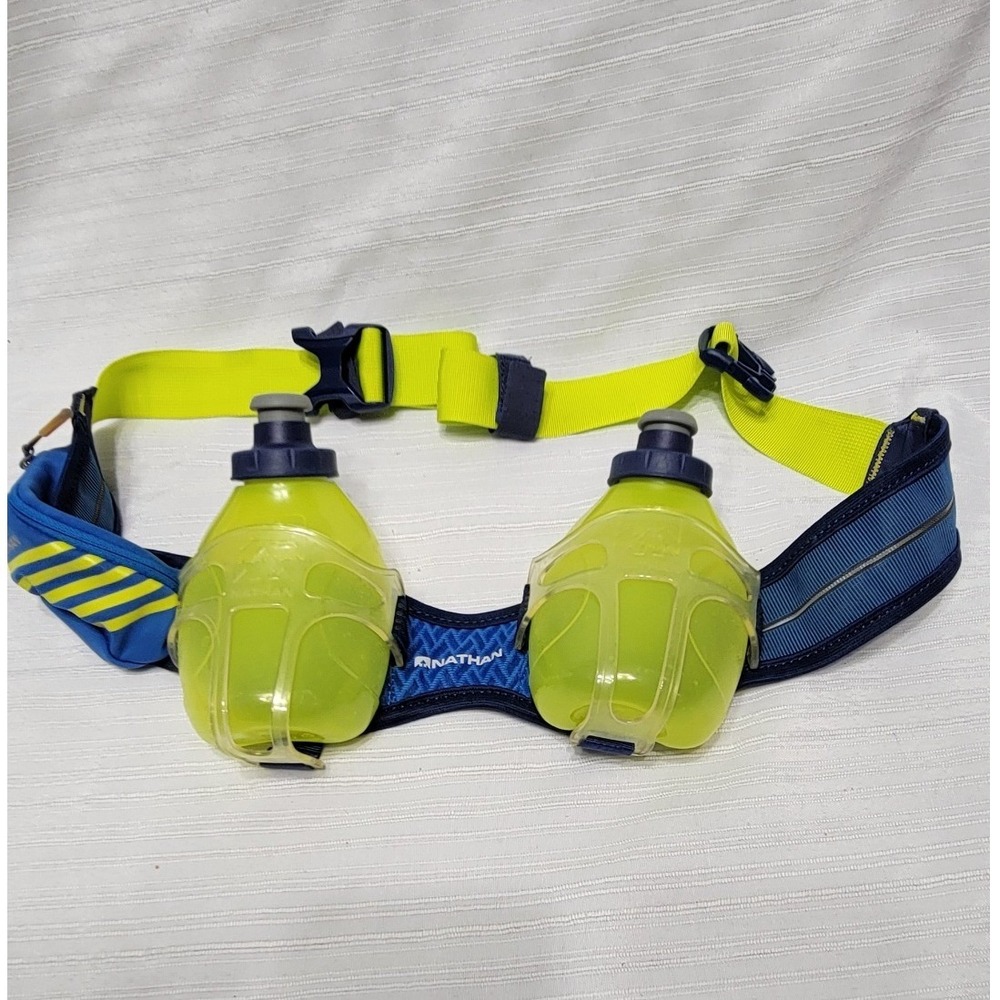 Running Hydration Belt Blue Yellow 2 10oz Bottles Adjustable
Nathan TrailMix